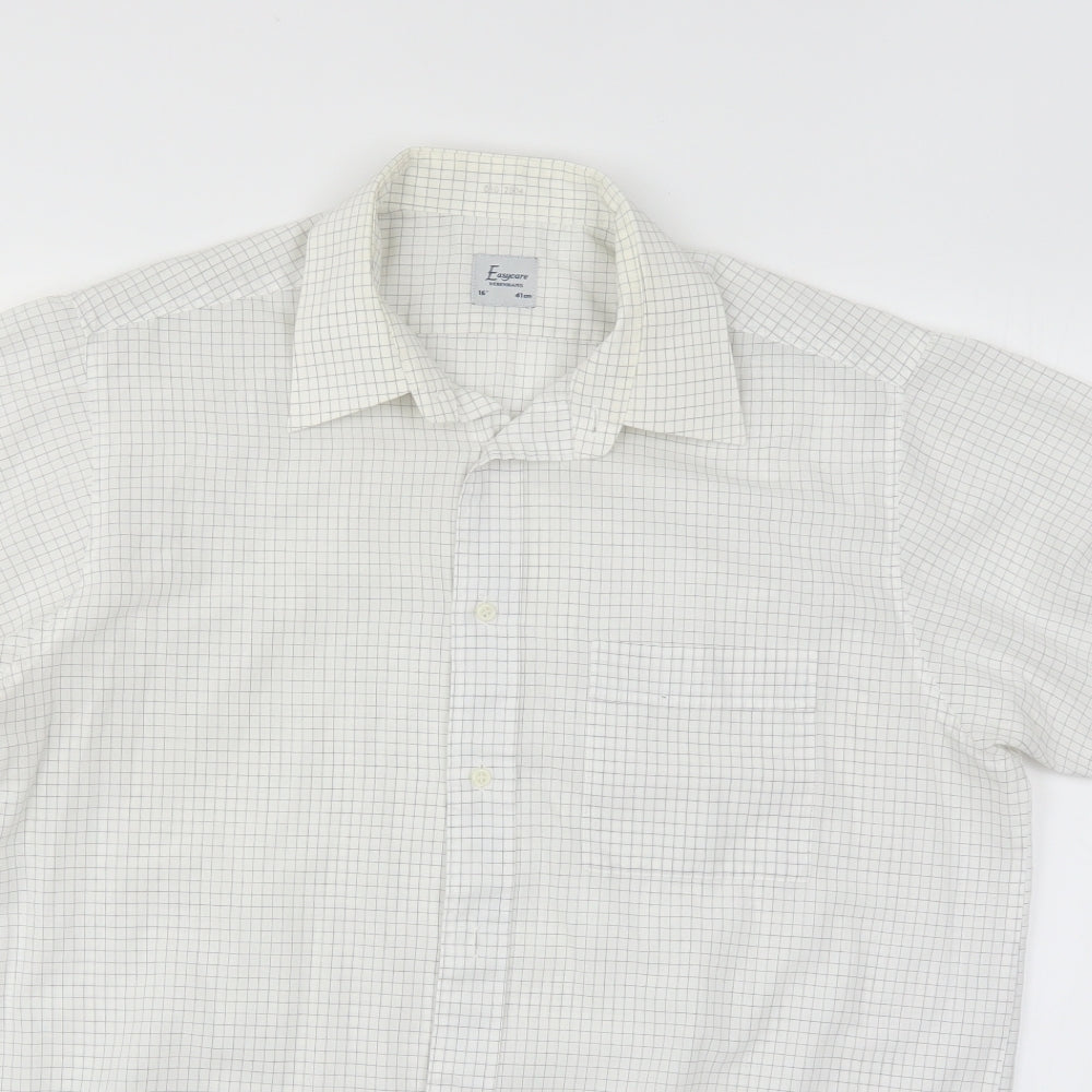Debenhams Mens White Check   Dress Shirt Size 16