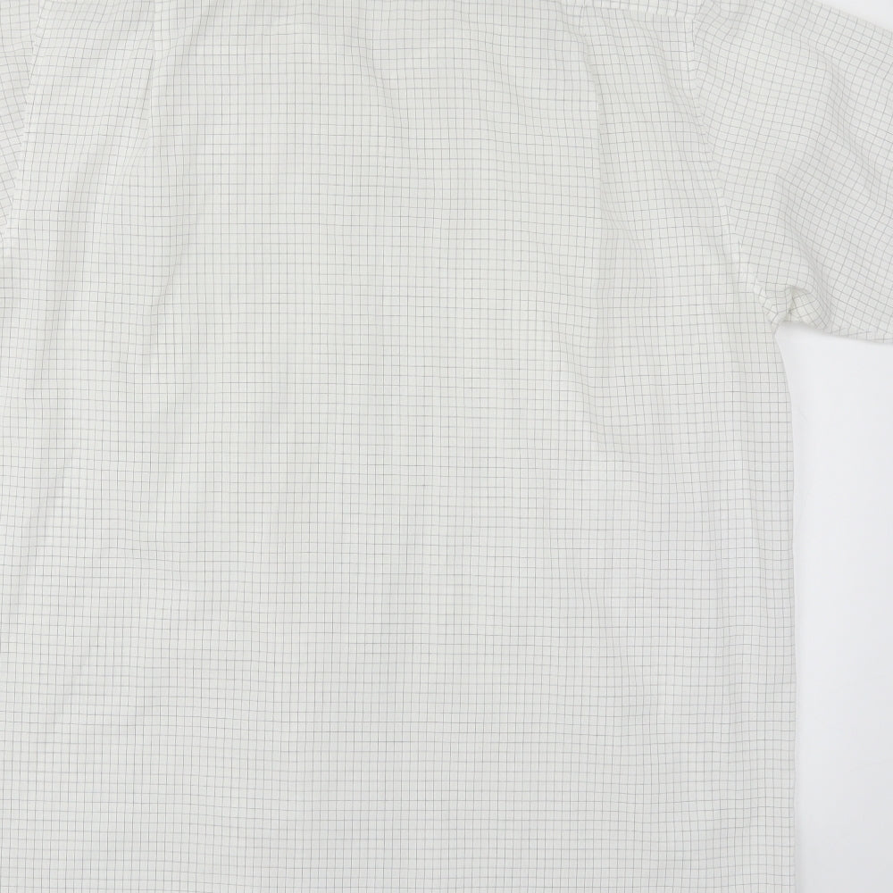 Debenhams Mens White Check   Dress Shirt Size 16
