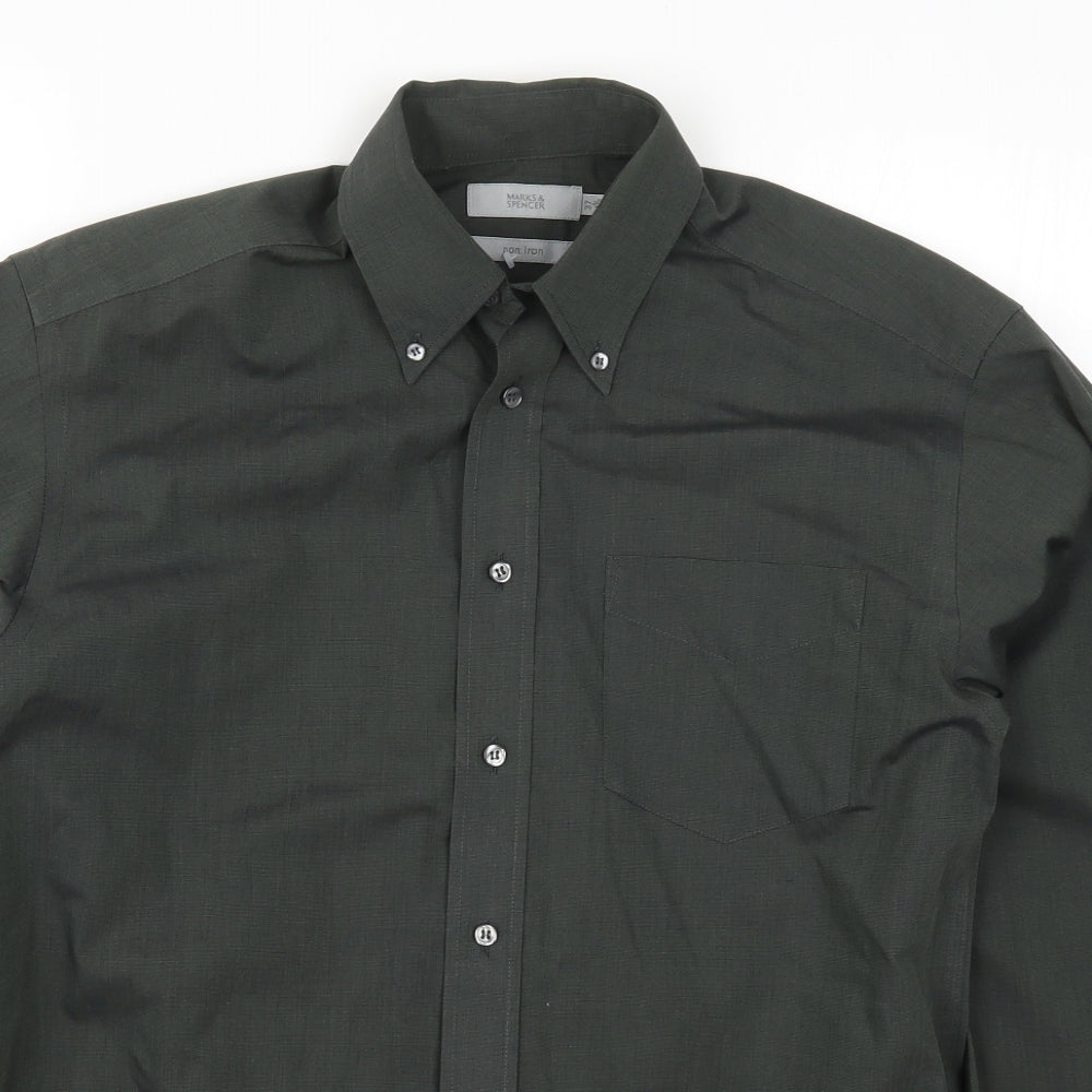 Marks and Spencer Mens Grey    Dress Shirt Size 14.5
