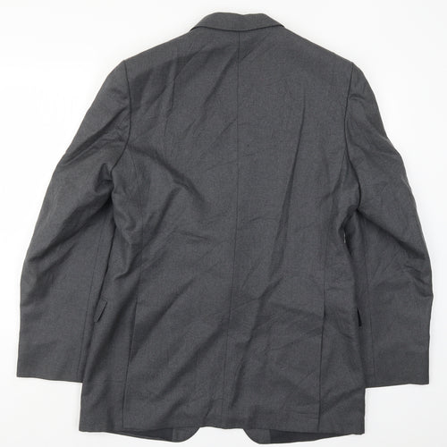 The Label Mens Grey   Jacket Suit Jacket Size 42
