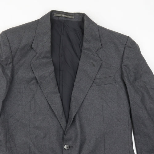 The Label Mens Grey   Jacket Suit Jacket Size 42