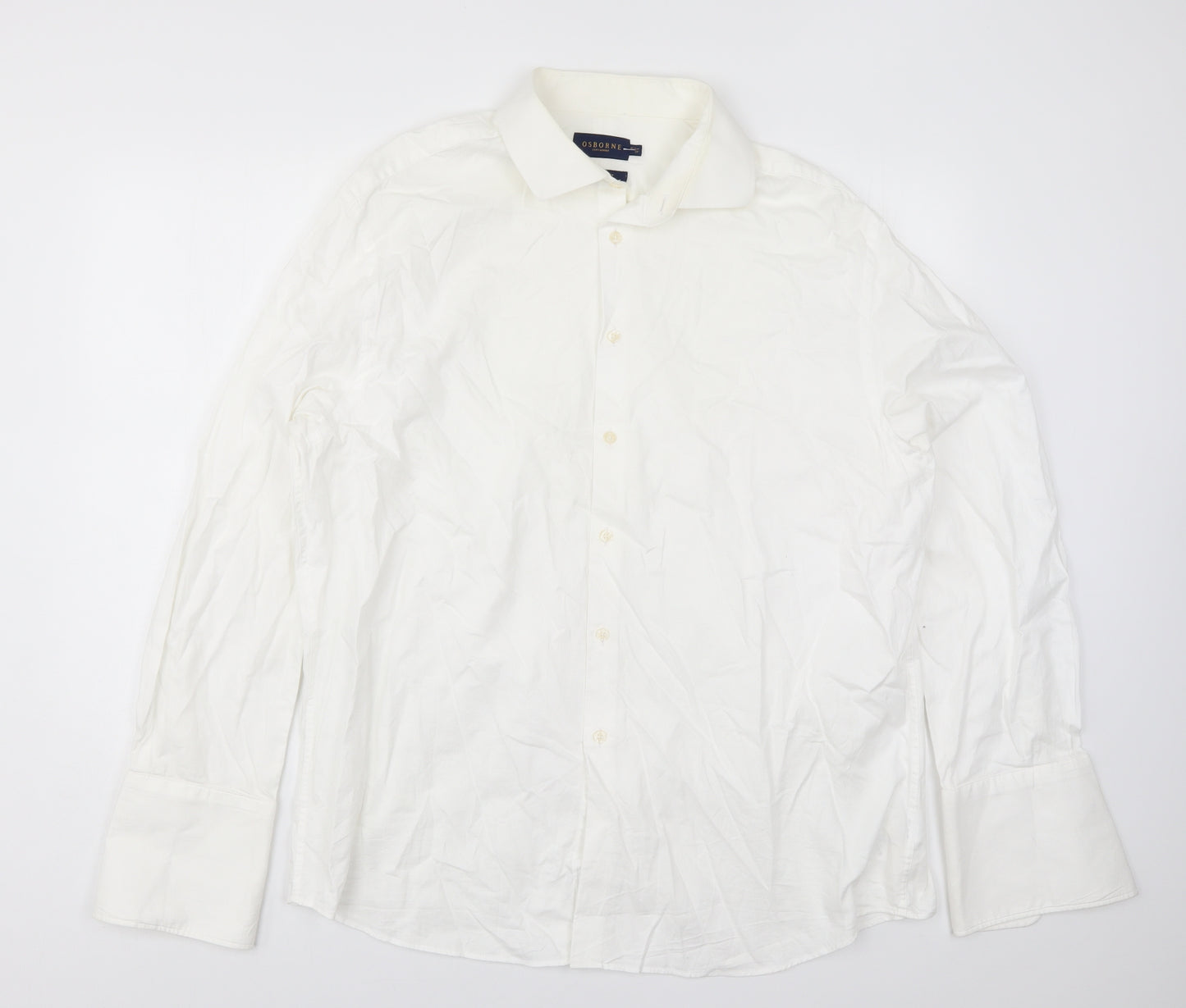 Osborne Mens White    Dress Shirt Size 18