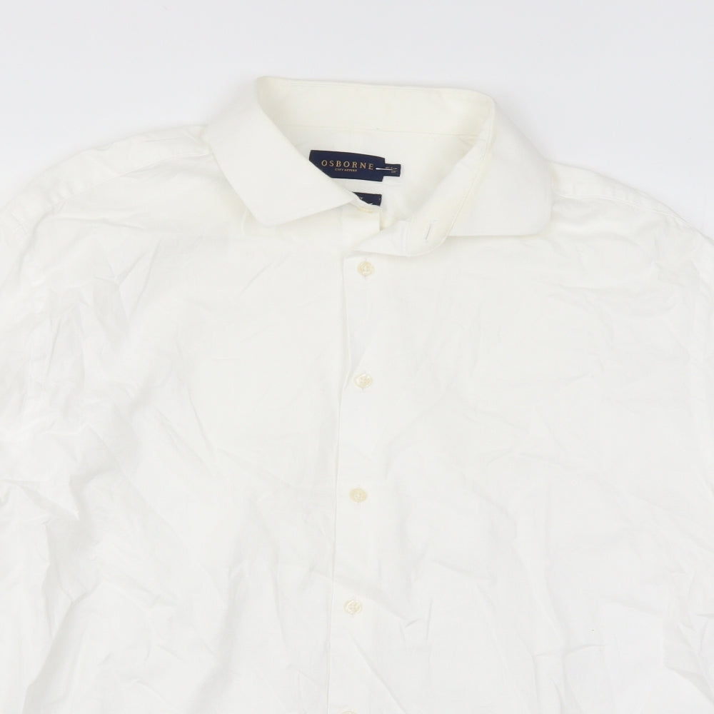 Osborne Mens White    Dress Shirt Size 18