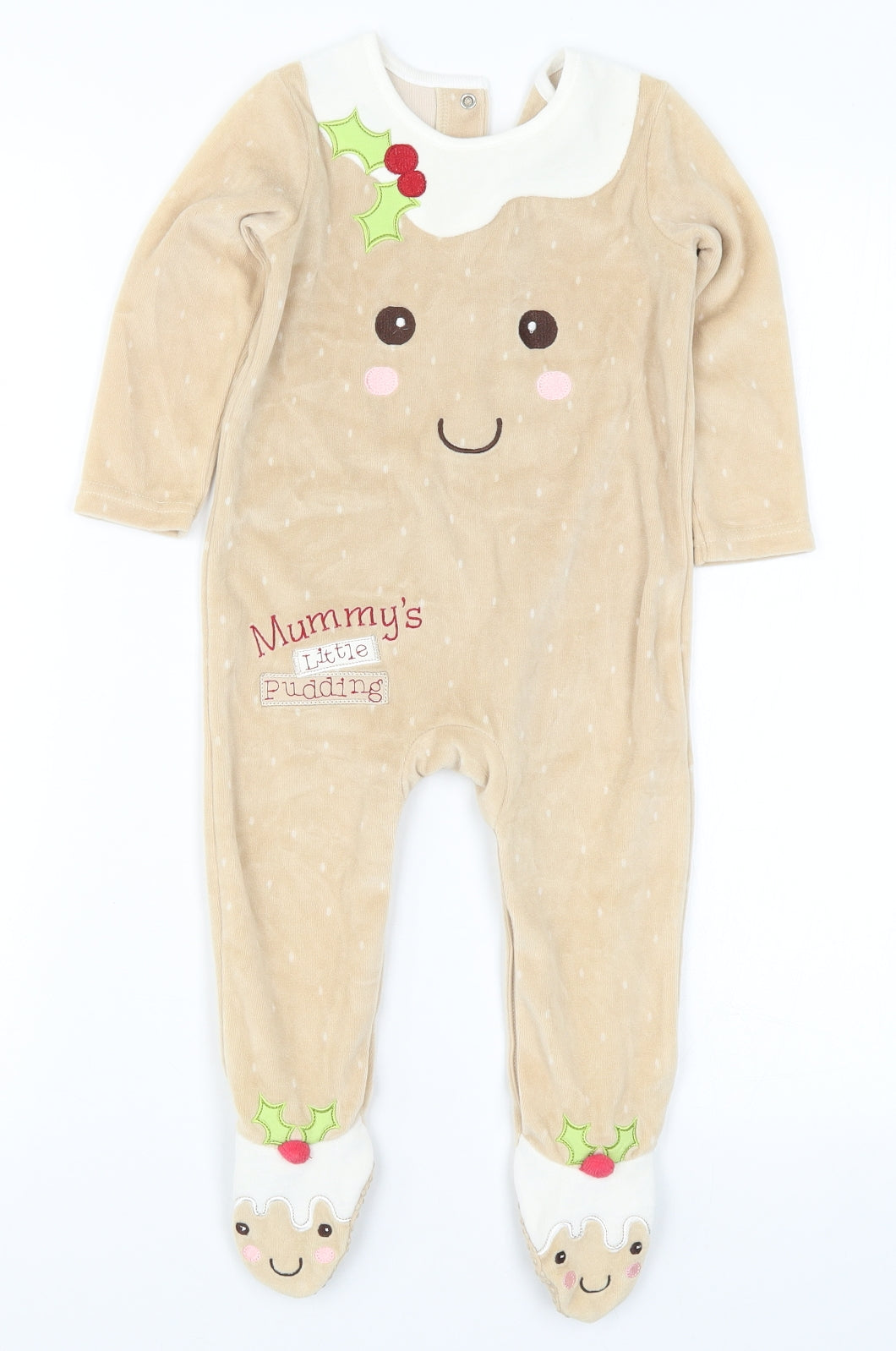 George Baby Beige Solid  Cami Bodysuit Size 12-18 Months  - Mummy's Little Pudding Christmas Pudding
