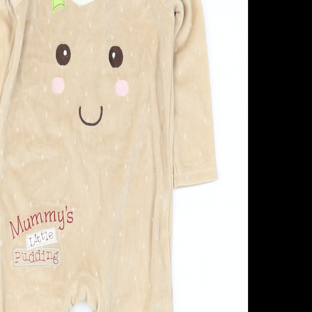 George Baby Beige Solid  Cami Bodysuit Size 12-18 Months  - Mummy's Little Pudding Christmas Pudding