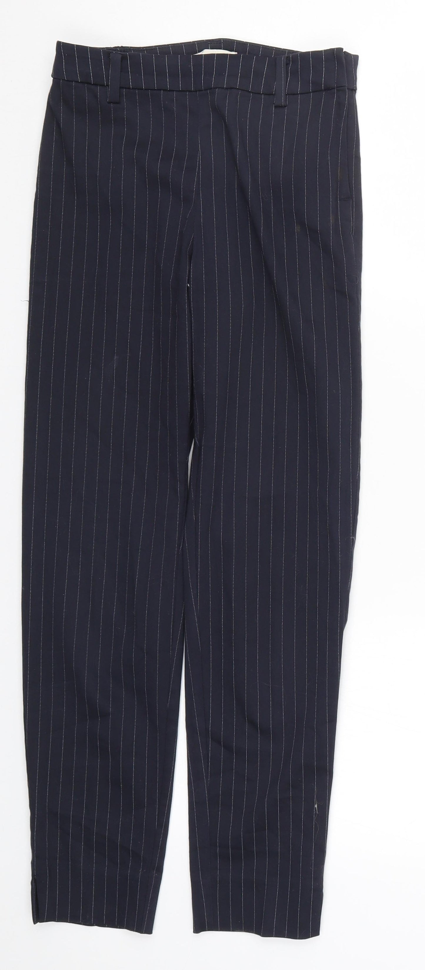 H&M Womens Blue Striped  Bloomer Trousers Size 4 L26 in