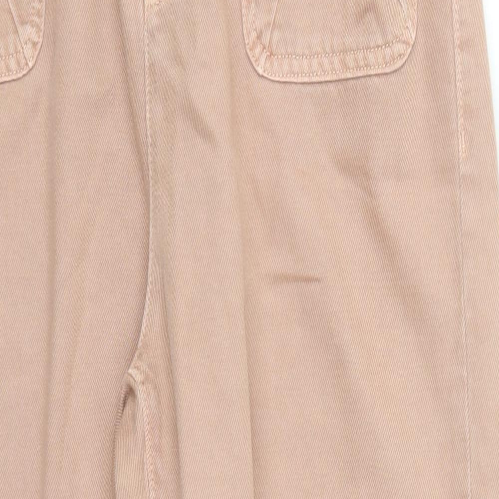 Zara Womens Pink  Denim Mom Jeans Size 12 L25 in - Papaerbag Waist