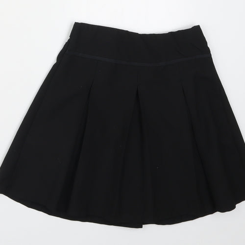 TU Girls Black   Pleated Skirt Size 7 Years