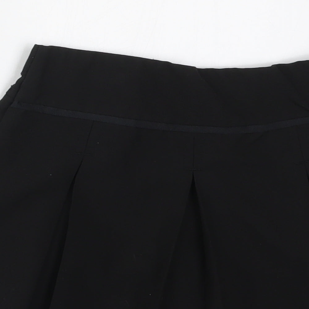 TU Girls Black   Pleated Skirt Size 7 Years