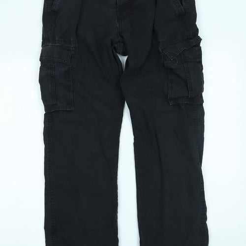 F&F Mens Black   Cargo Trousers Size 34 L32 in