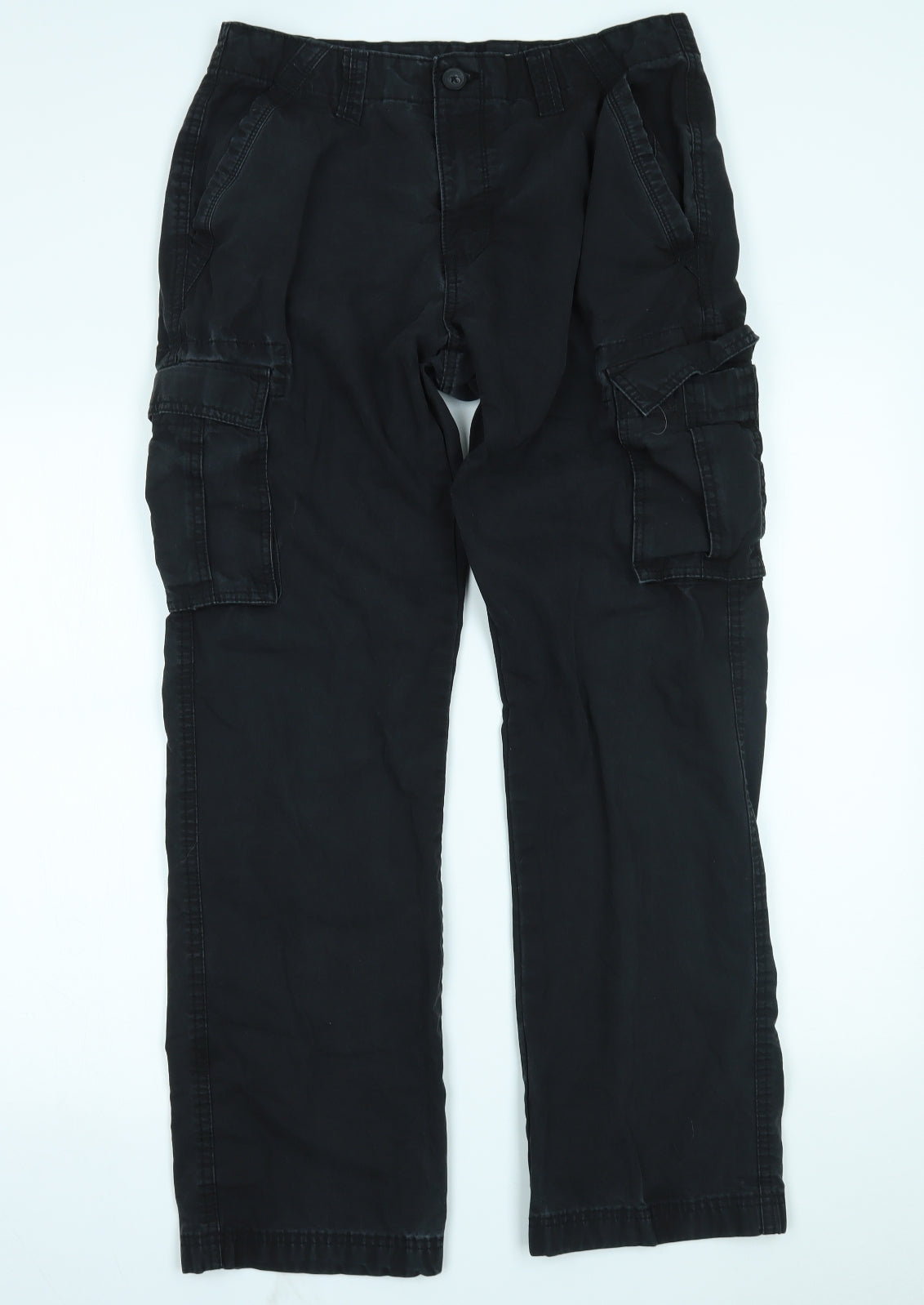 F&F Mens Black   Cargo Trousers Size 34 L32 in