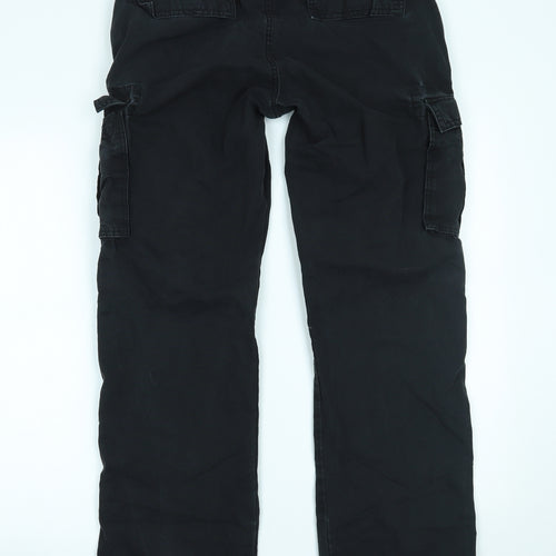 F&F Mens Black   Cargo Trousers Size 34 L32 in