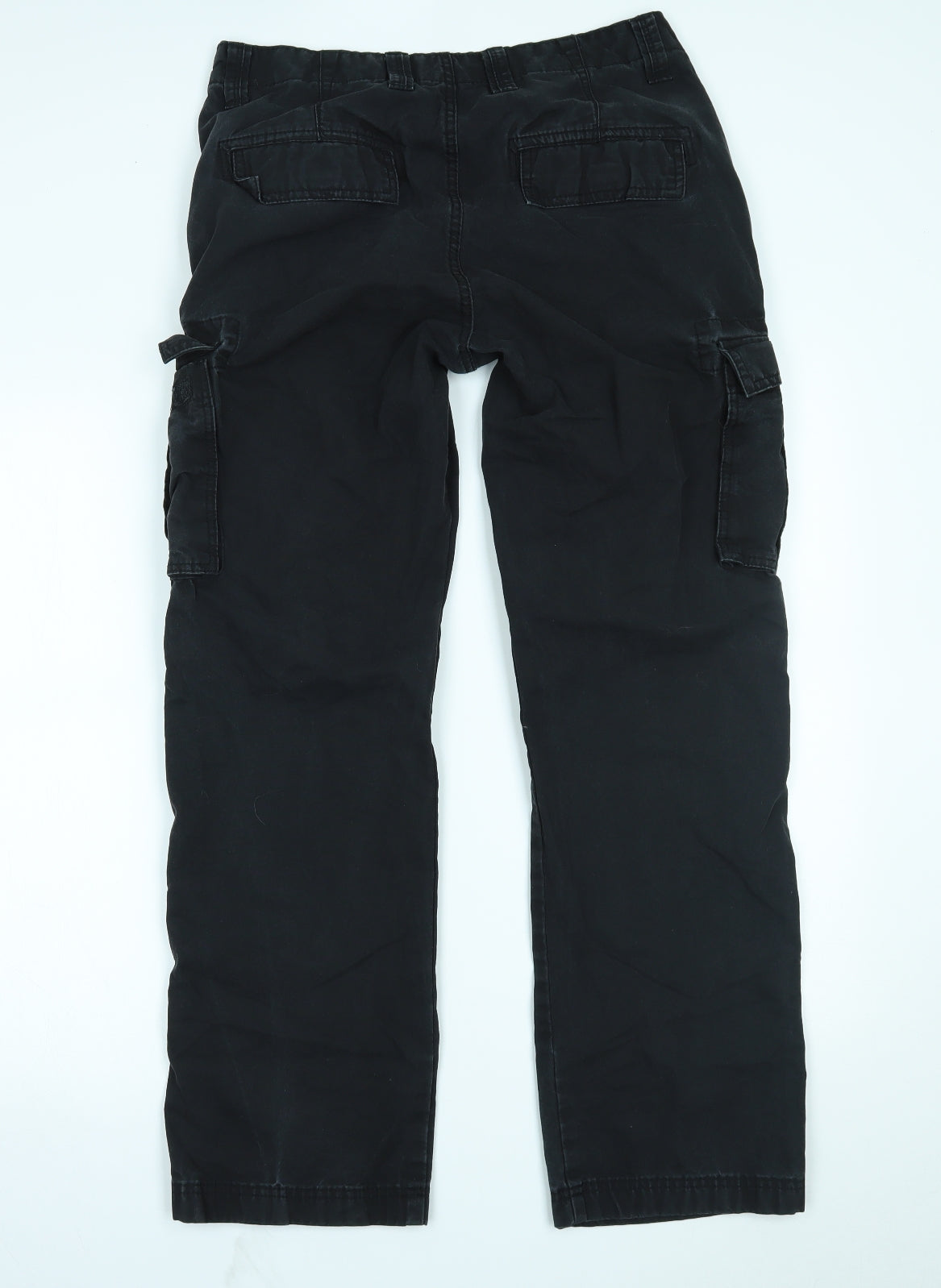 F&F Mens Black   Cargo Trousers Size 34 L32 in
