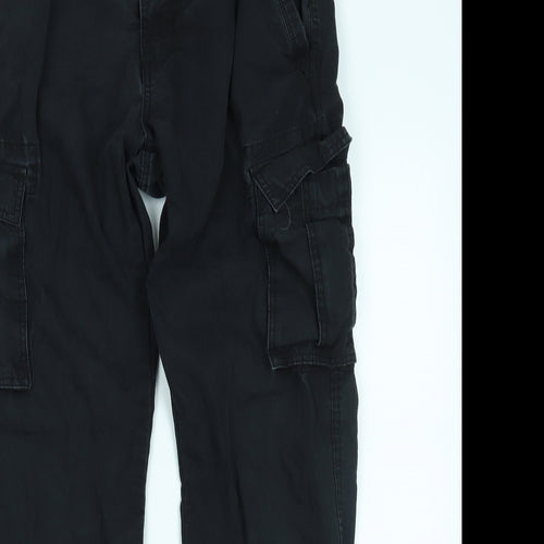F&F Mens Black   Cargo Trousers Size 34 L32 in