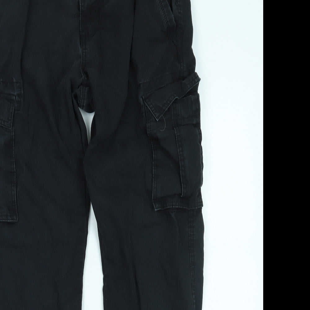 F&F Mens Black   Cargo Trousers Size 34 L32 in
