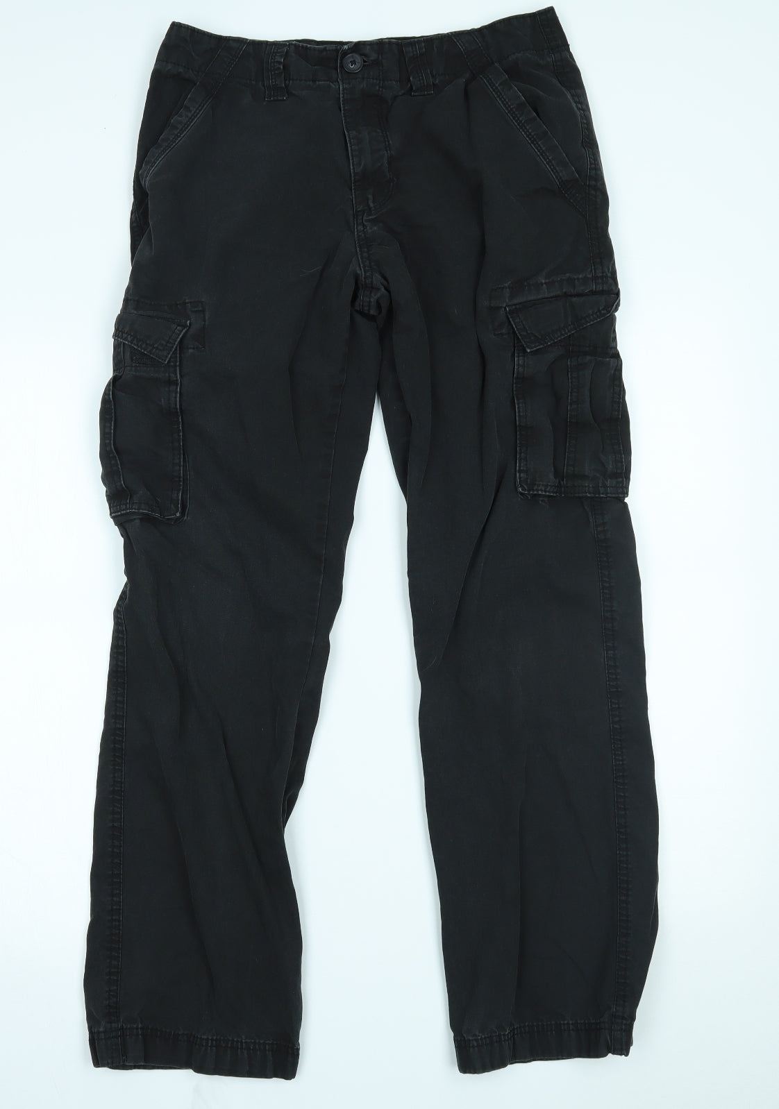 F&F Mens Black   Cargo Trousers Size 32 L32 in