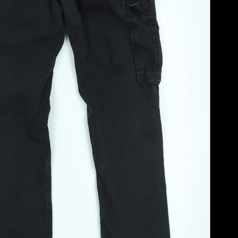 F&F Mens Black   Cargo Trousers Size 32 L32 in