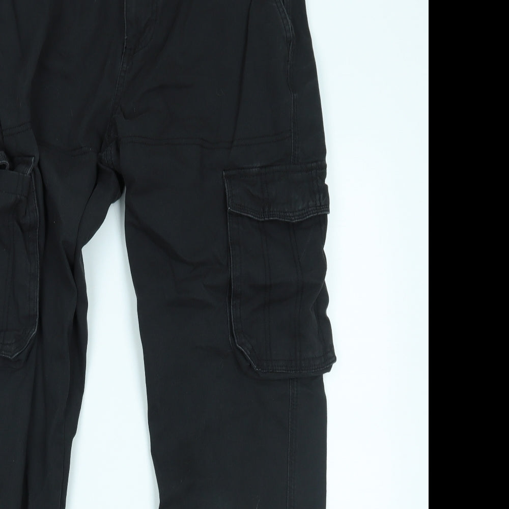 George Mens Black   Cargo Trousers Size 32 L32 in