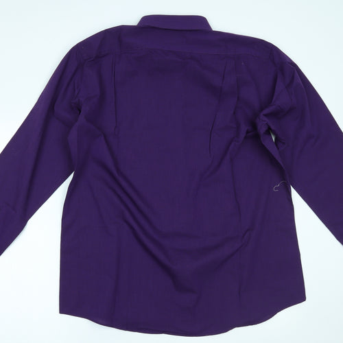 Marks and Spencer Mens Purple    Dress Shirt Size 17