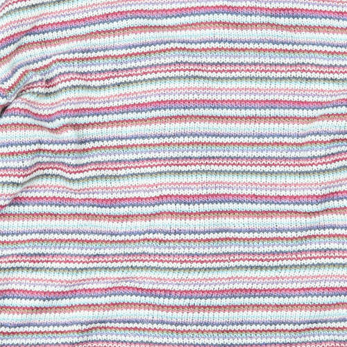 Per Una Womens Pink Striped  Cardigan Jumper Size M