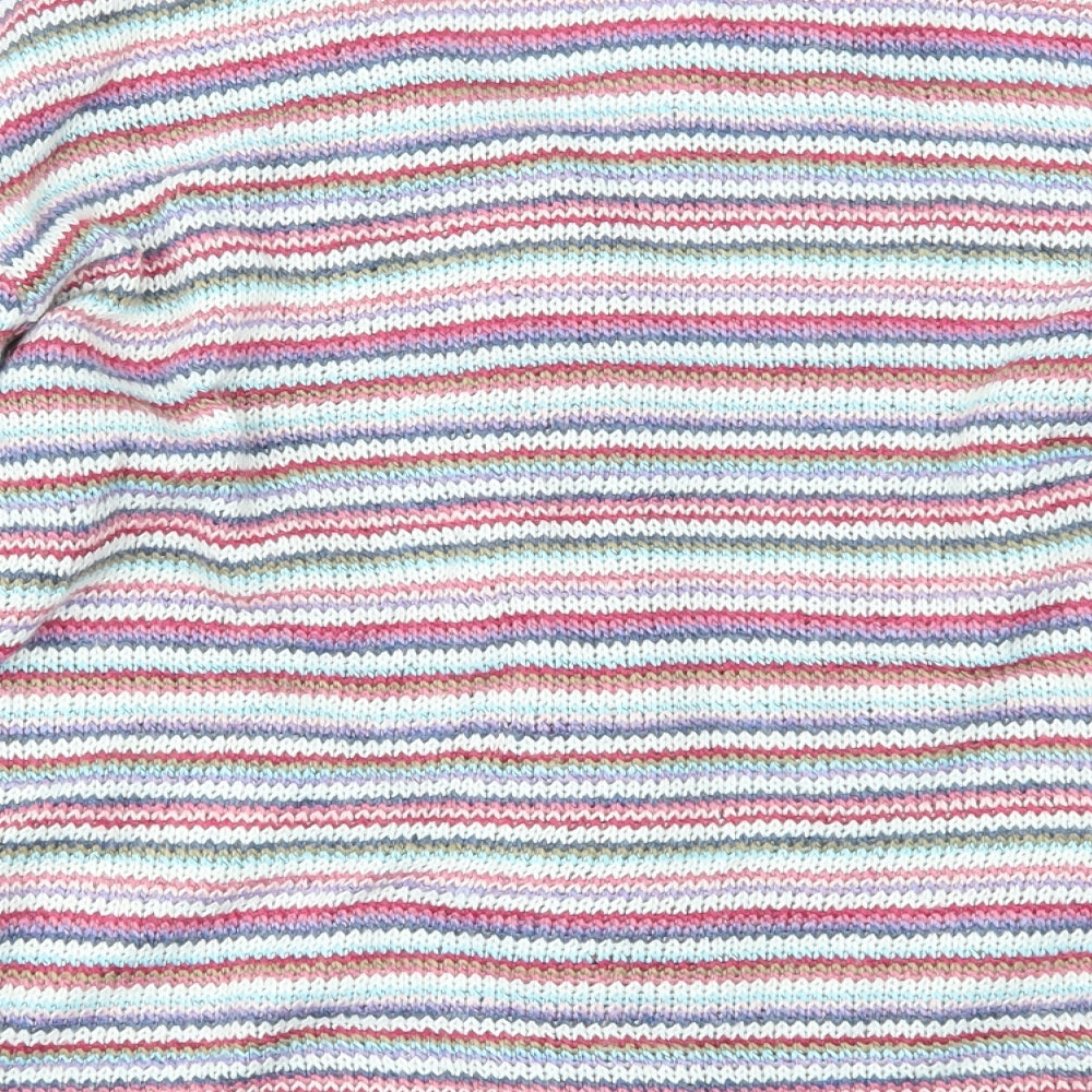 Per Una Womens Pink Striped  Cardigan Jumper Size M