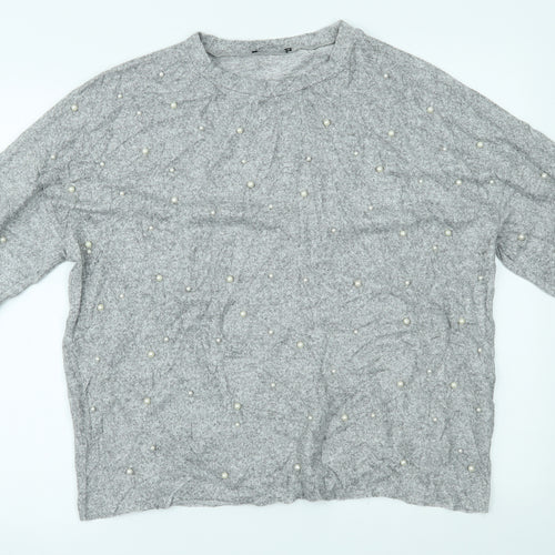 Zara Womens Grey   Basic Blouse Size L