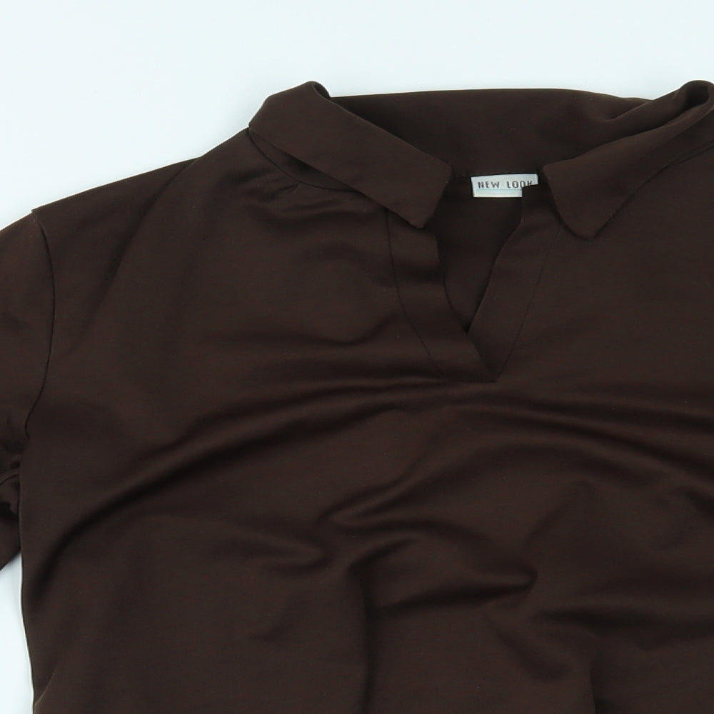New Look Womens Brown   Basic Polo Size 14