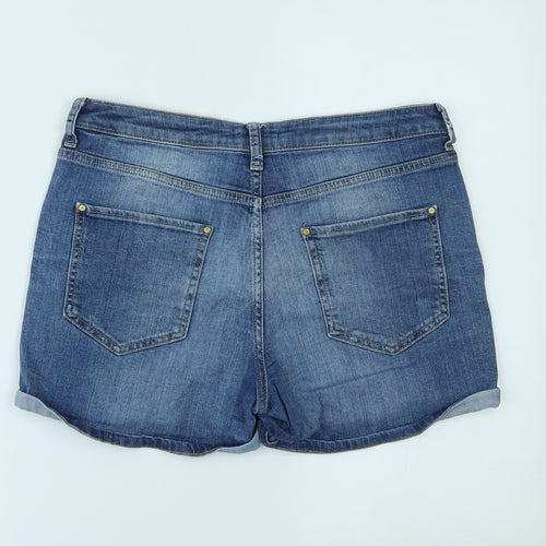 Marks and Spencer Womens Blue  Denim Cut-Off Shorts Size 12