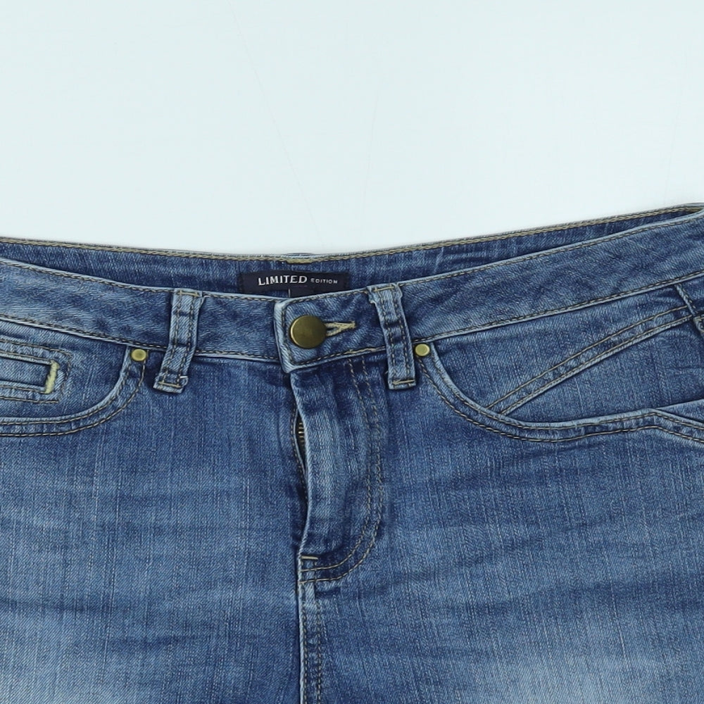 Marks and Spencer Womens Blue  Denim Cut-Off Shorts Size 12