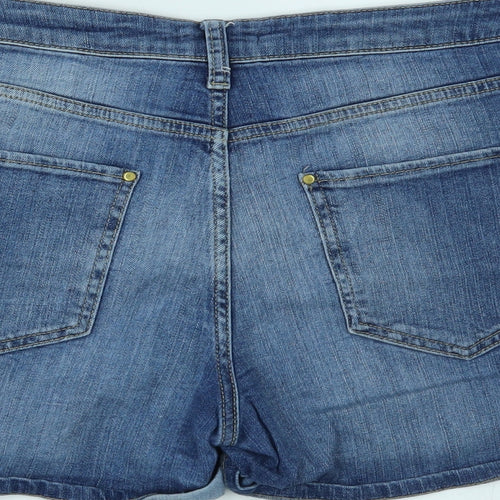 Marks and Spencer Womens Blue  Denim Cut-Off Shorts Size 12