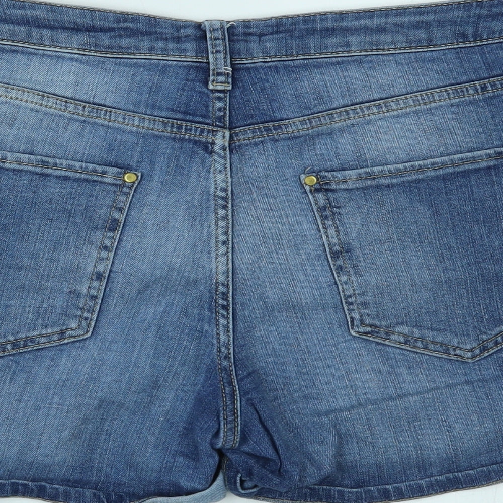 Marks and Spencer Womens Blue  Denim Cut-Off Shorts Size 12