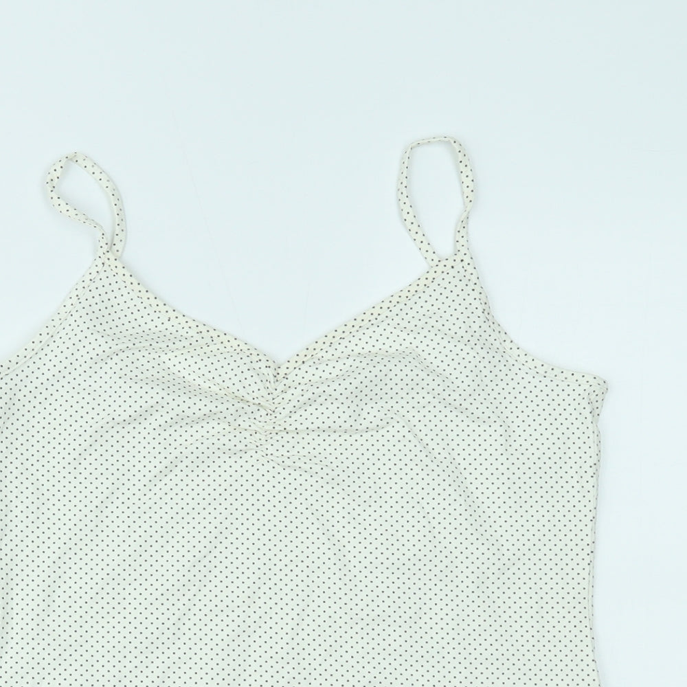 NEXT Womens White Polka Dot  Camisole T-Shirt Size 14