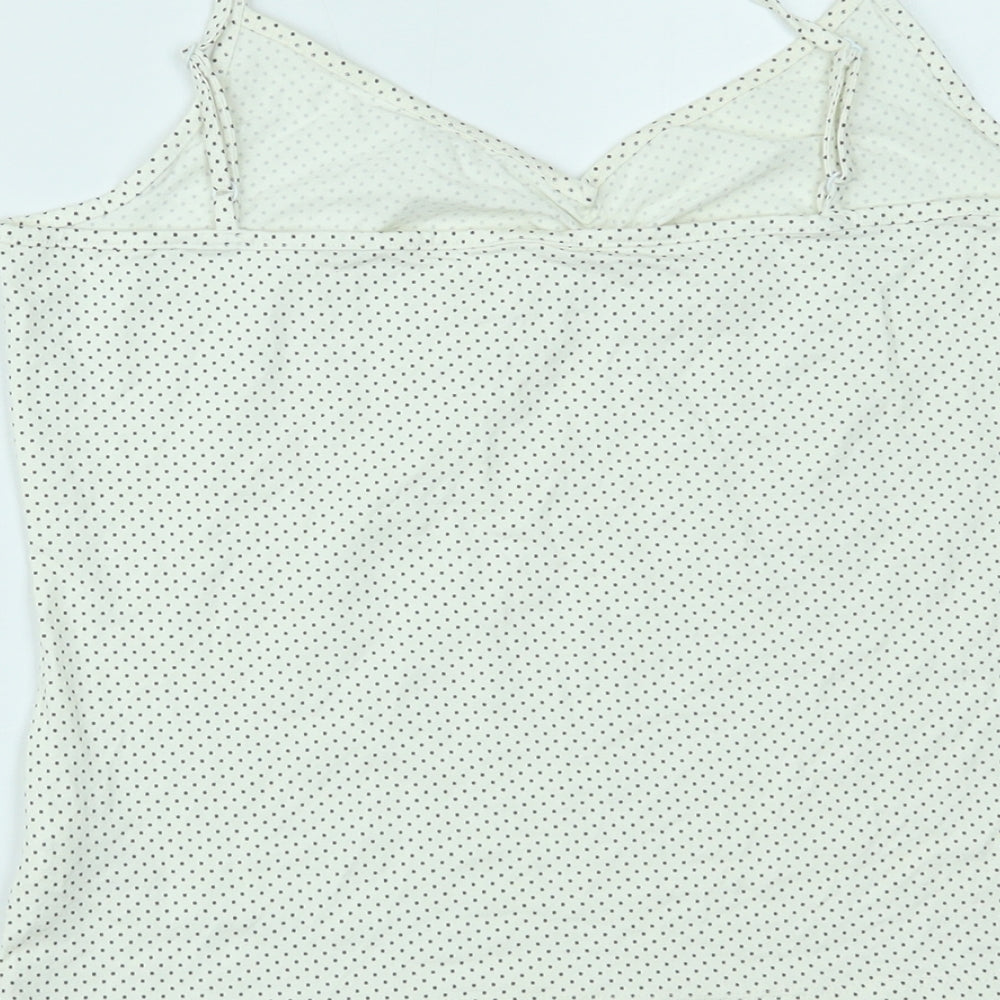 NEXT Womens White Polka Dot  Camisole T-Shirt Size 14