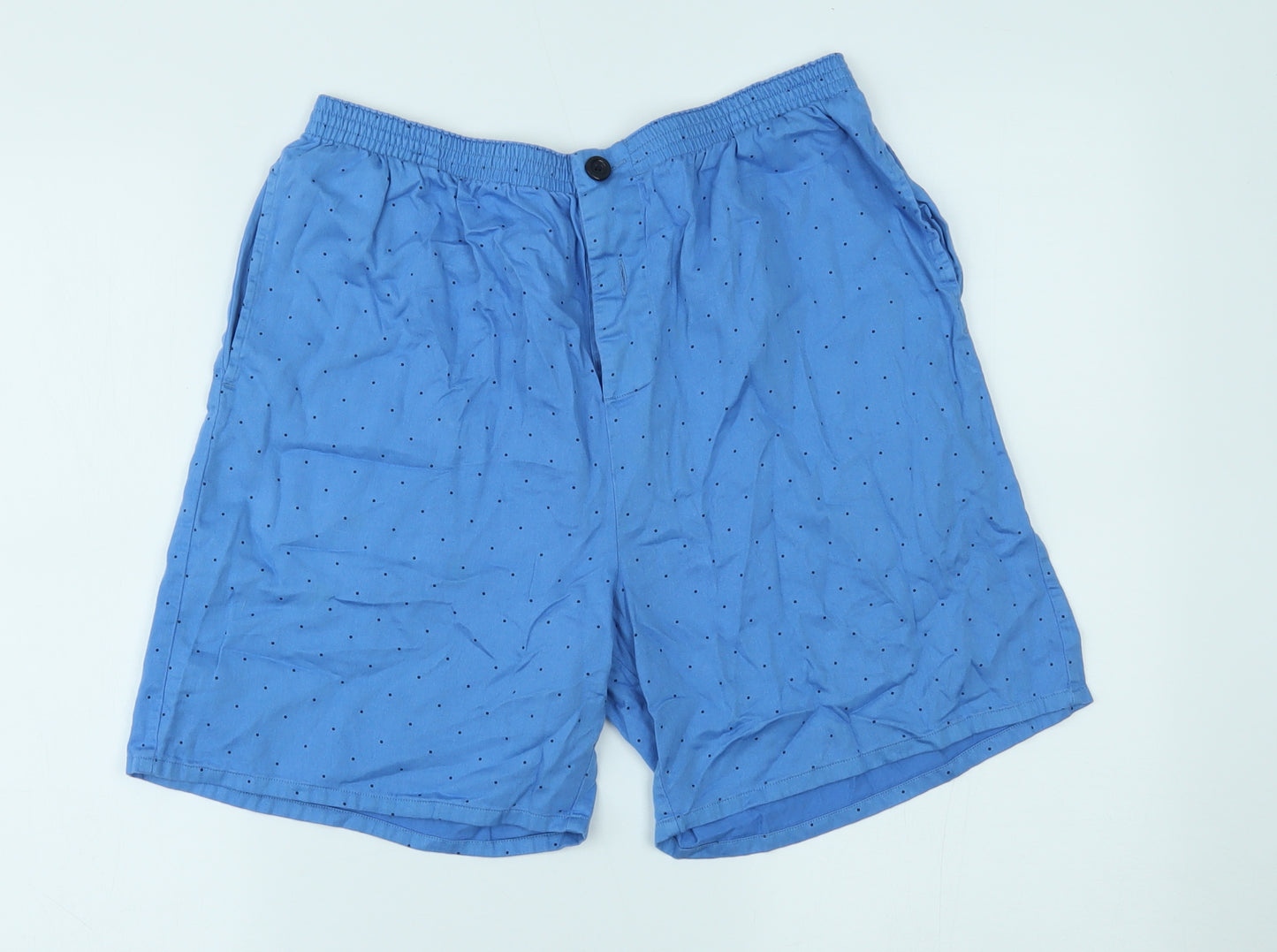 Marks and Spencer Mens Blue Polka Dot  Sweat Shorts Size M