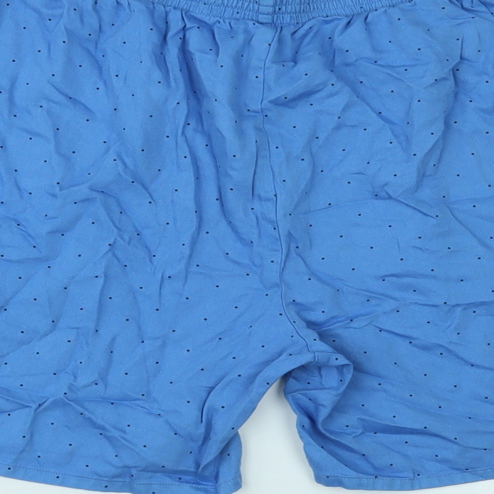 Marks and Spencer Mens Blue Polka Dot  Sweat Shorts Size M
