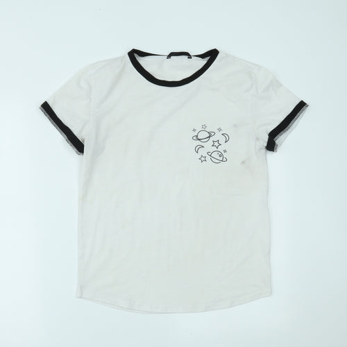 SheIn Womens White   Basic T-Shirt Size S