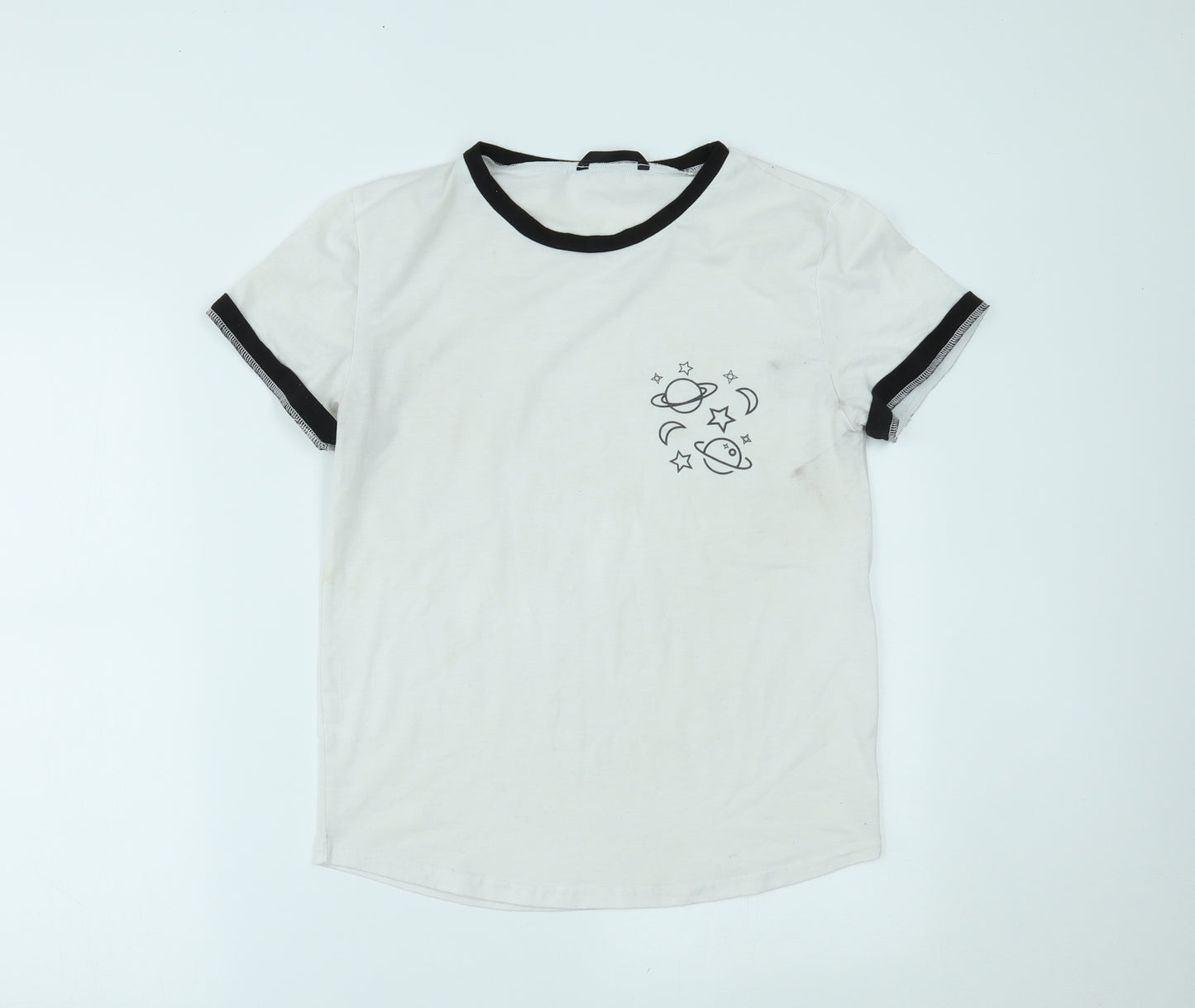 SheIn Womens White   Basic T-Shirt Size S