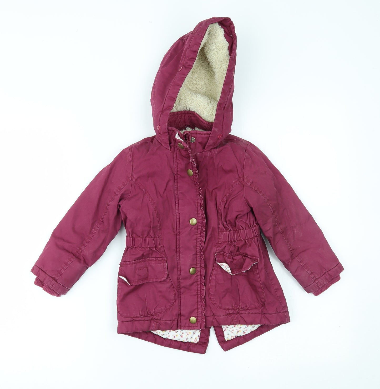 Nutmeg Girls Purple   Parka Coat Size 2-3 Years