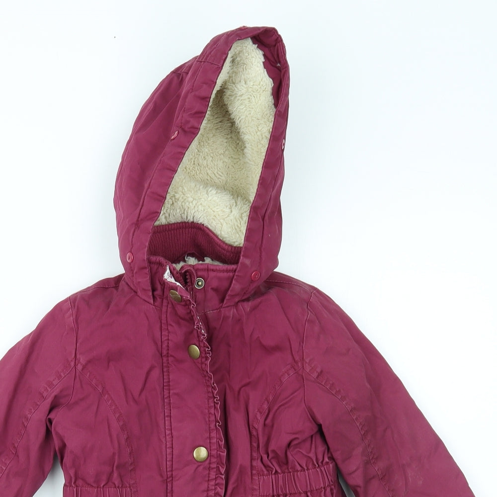 Nutmeg Girls Purple   Parka Coat Size 2-3 Years