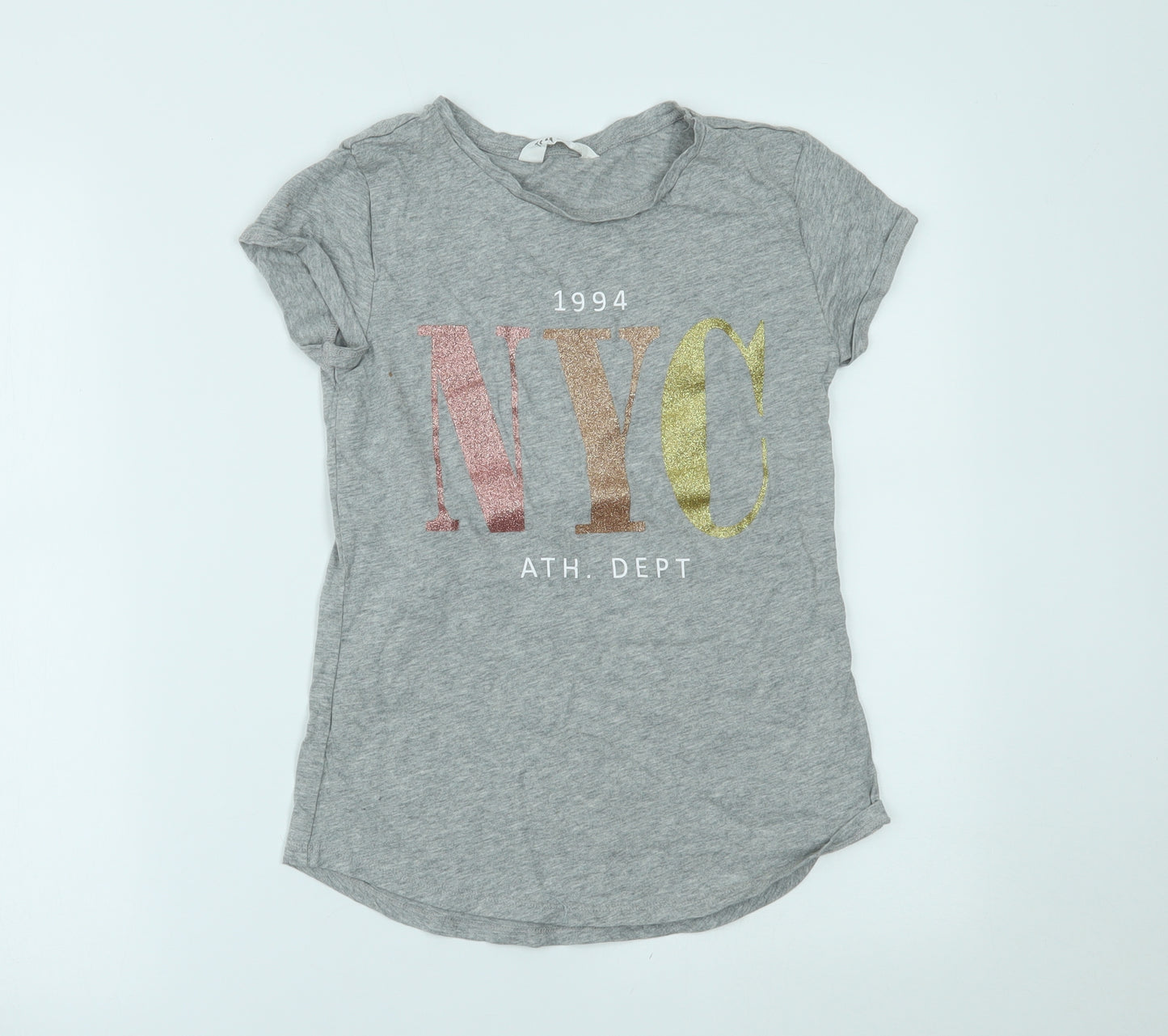 H&M Girls Grey    T-Shirt Size 13-14 Years