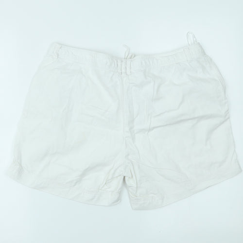 George Womens White  Denim Hot Pants Shorts Size 14