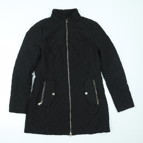 Preworn Womens Black   Overcoat Coat Size 10