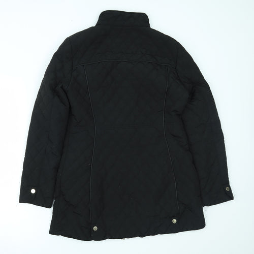 Preworn Womens Black   Overcoat Coat Size 10