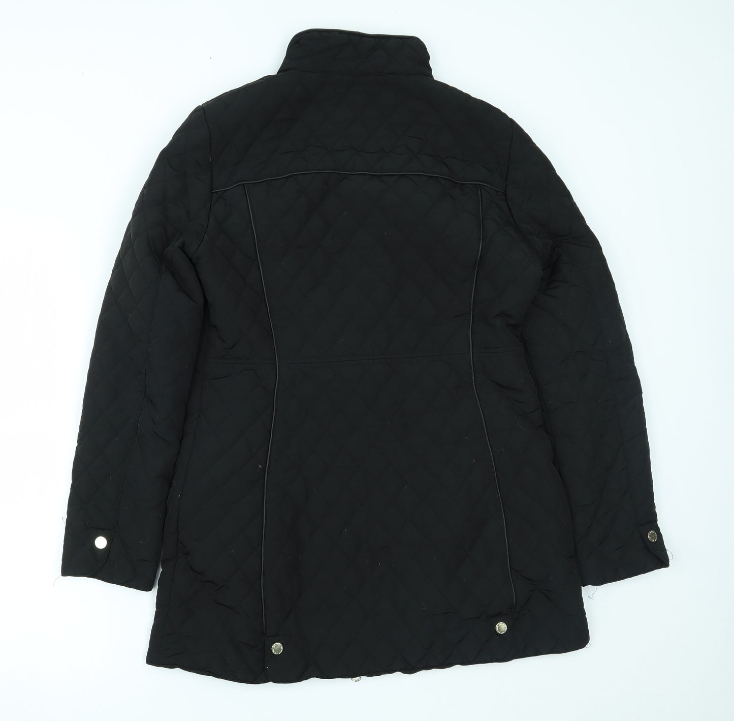 Preworn Womens Black   Overcoat Coat Size 10