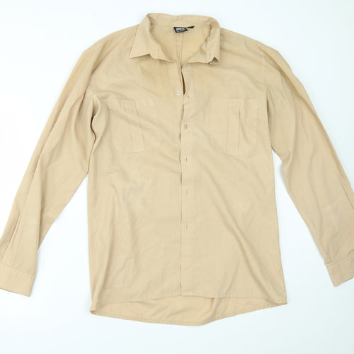 htex Mens Beige    Button-Up Size L