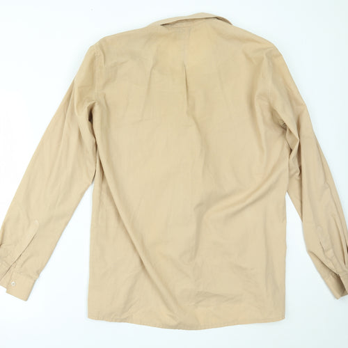 htex Mens Beige    Button-Up Size L