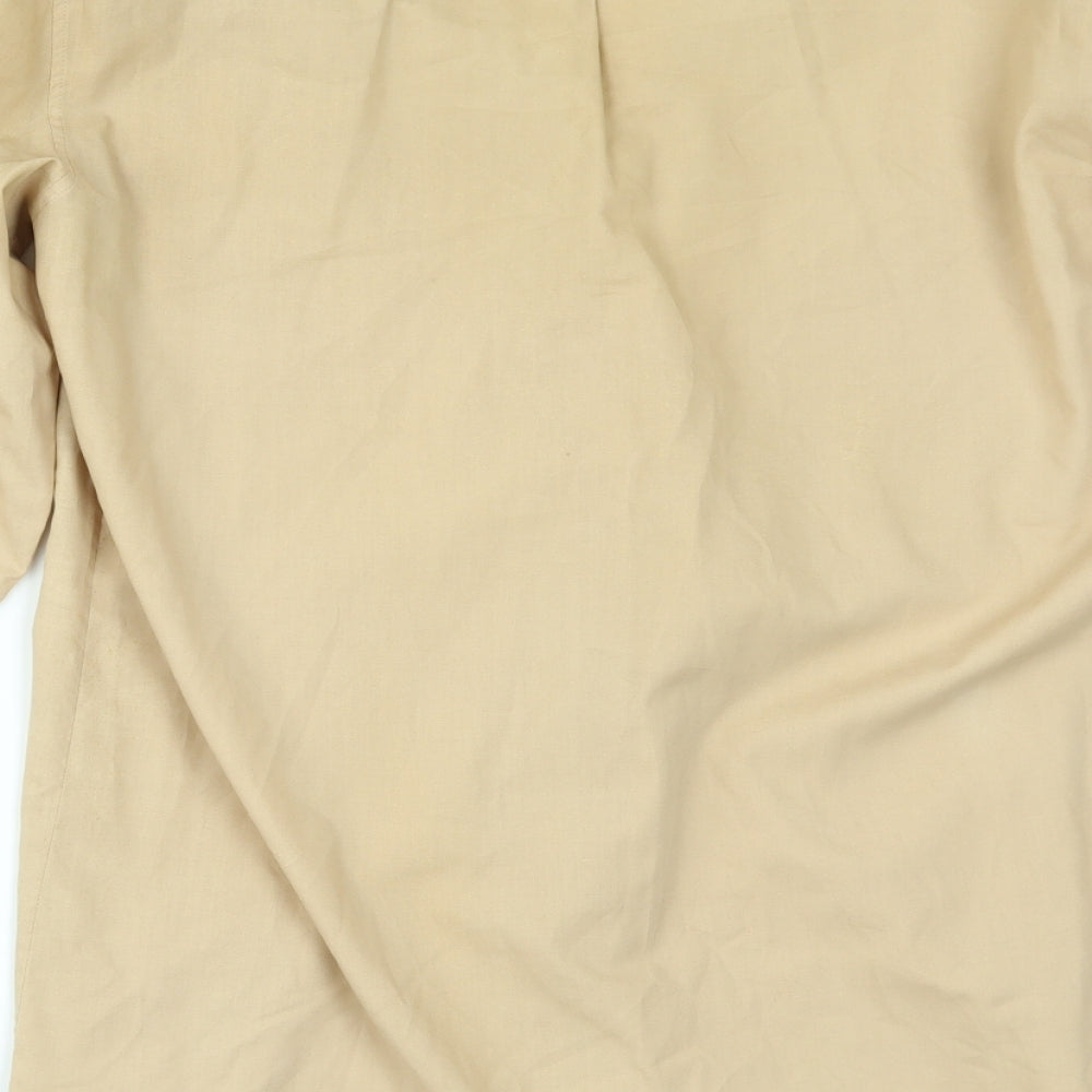 htex Mens Beige    Button-Up Size L