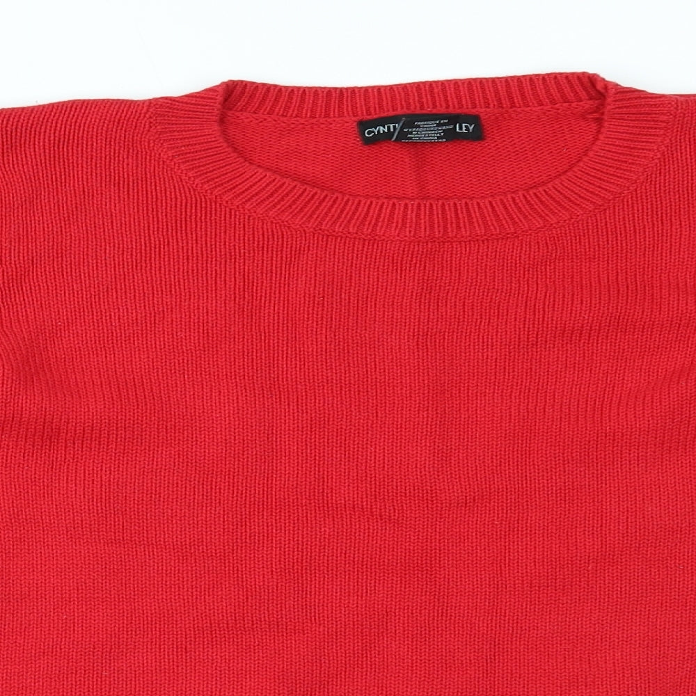 Cynthia Rowley Womens Red   Pullover Jumper Size S