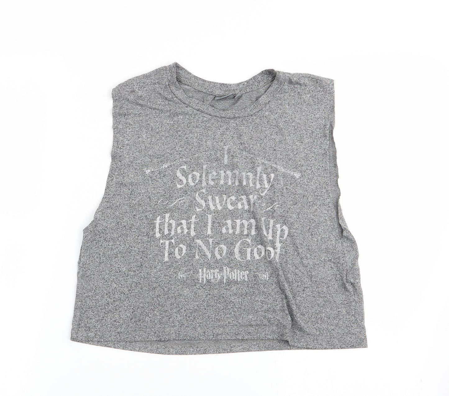 Primark Womens Grey   Basic Tank Size 10  - harry potter