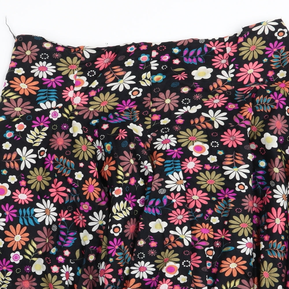 Motel Womens Multicoloured Floral  Flare Skirt Size 10